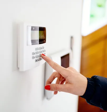 Home alarm system keypad and sensors