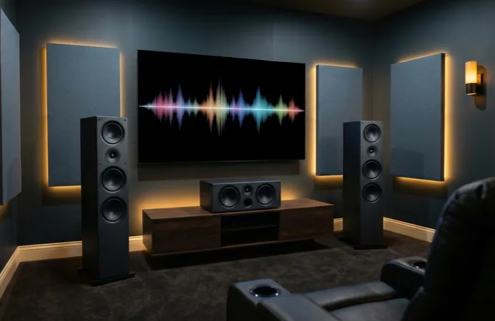 Surround sound speaker system in a home theater