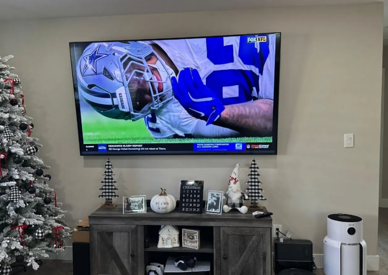 Zero visible cables on a finished TV install