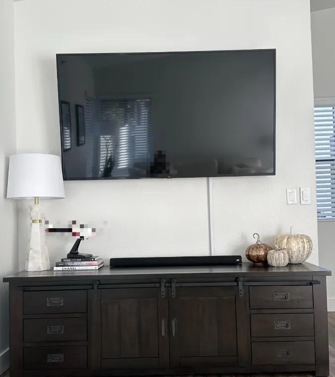 Finished plastic cable concealment project