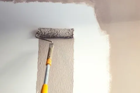 Interior room repaint with masked trim and edges