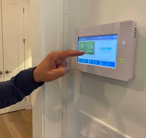Alarm system control panel installation