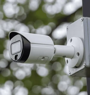 Professional security camera wiring and mount
