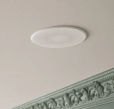 In-ceiling speaker placement in a living room