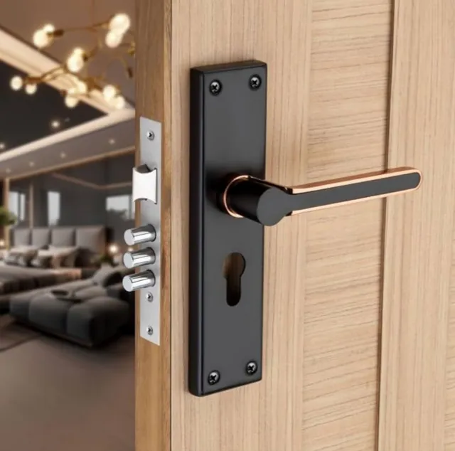 Smart deadbolt installed on a front door