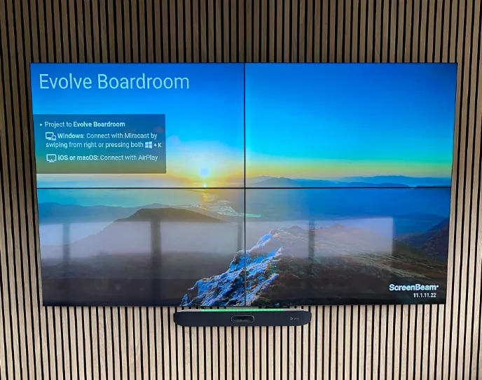 Multi-display video wall in a premium home theater